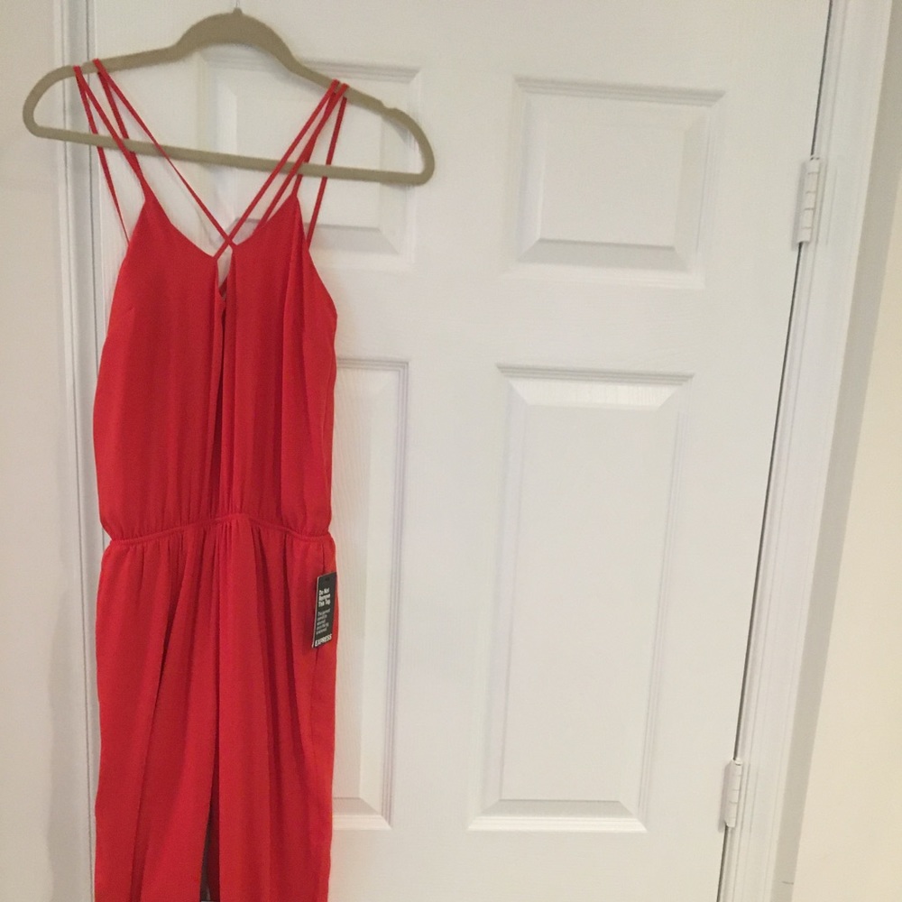 Express brand new red jumpsuit